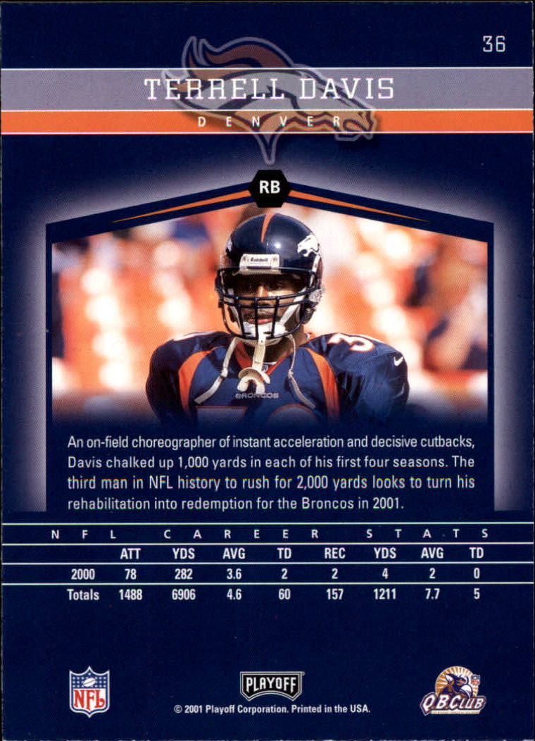 B1304- 2001 Playoff Honors FB Cards 1-235 +Inserts -You Pick- 15+ FREE US SHIP - Picture 63 of 179