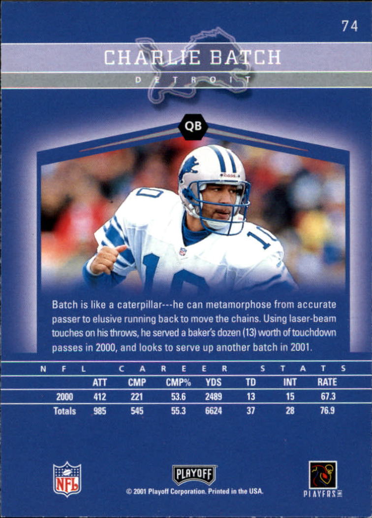 B1304- 2001 Playoff Honors FB Cards 1-235 +Inserts -You Pick- 15+ FREE US SHIP - Picture 123 of 179