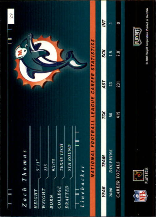 2001 Preferred (Playoff) Football Cards - Picture 9 of 43