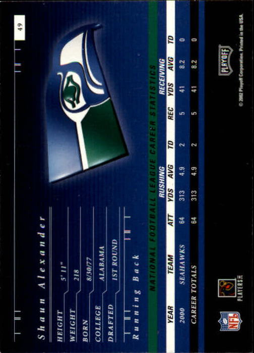 2001 Preferred (Playoff) Football Cards - Picture 15 of 43