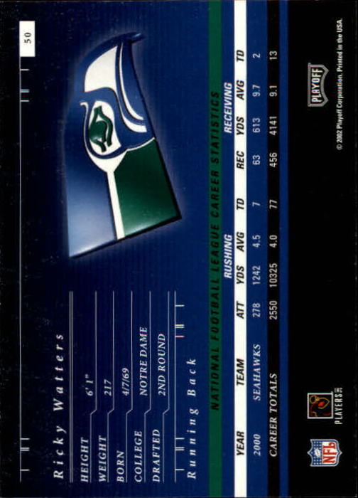 2001 Preferred (Playoff) Football Cards - Picture 17 of 43