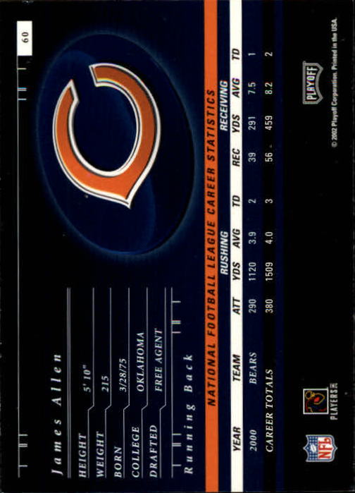 2001 Preferred (Playoff) Football Cards - Picture 21 of 43