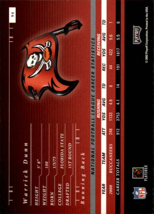 2001 Preferred (Playoff) Football Cards - Picture 27 of 43