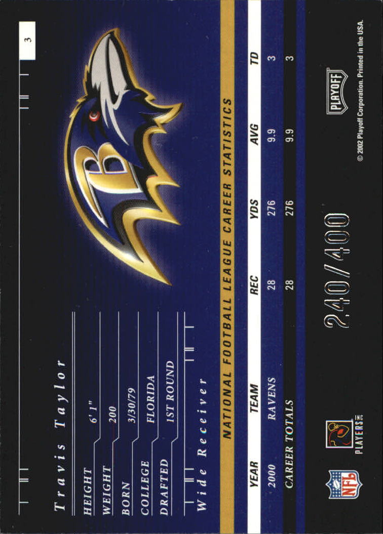 2001 Preferred (Playoff) Football Cards - Picture 35 of 43