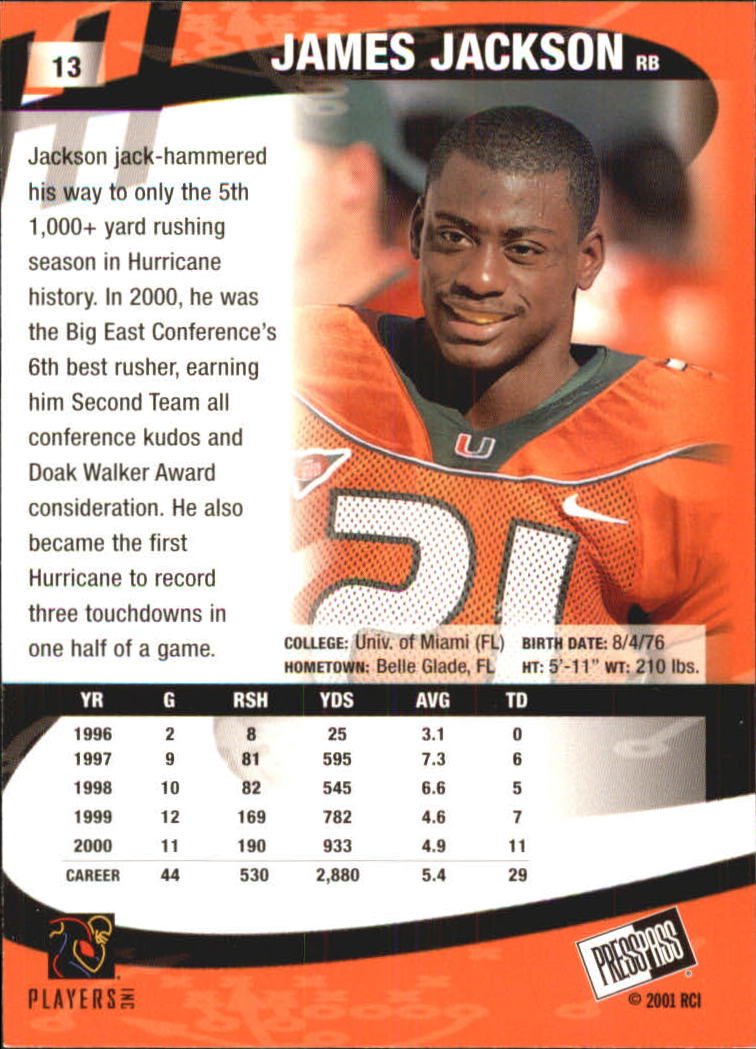 2001 Press Pass Football "Parallel" Cards - Picture 5 of 37