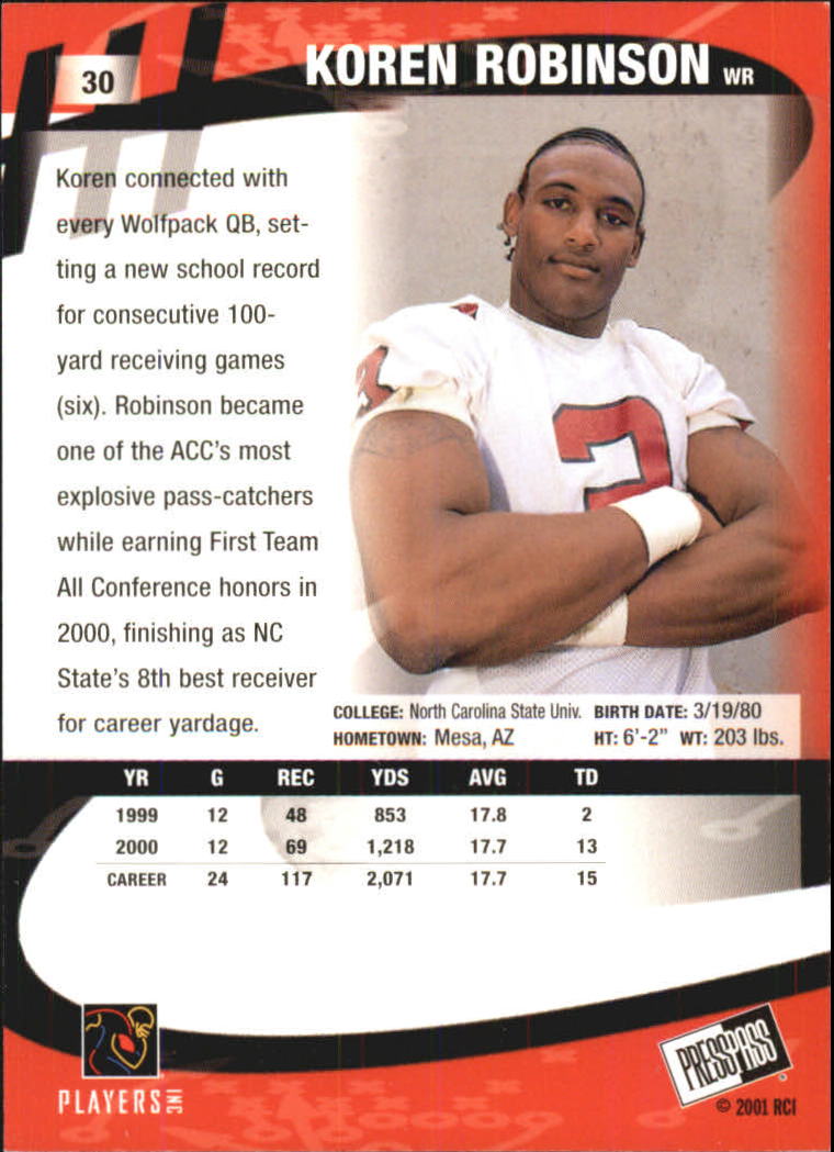 2001 Press Pass Football "Parallel" Cards - Picture 13 of 37