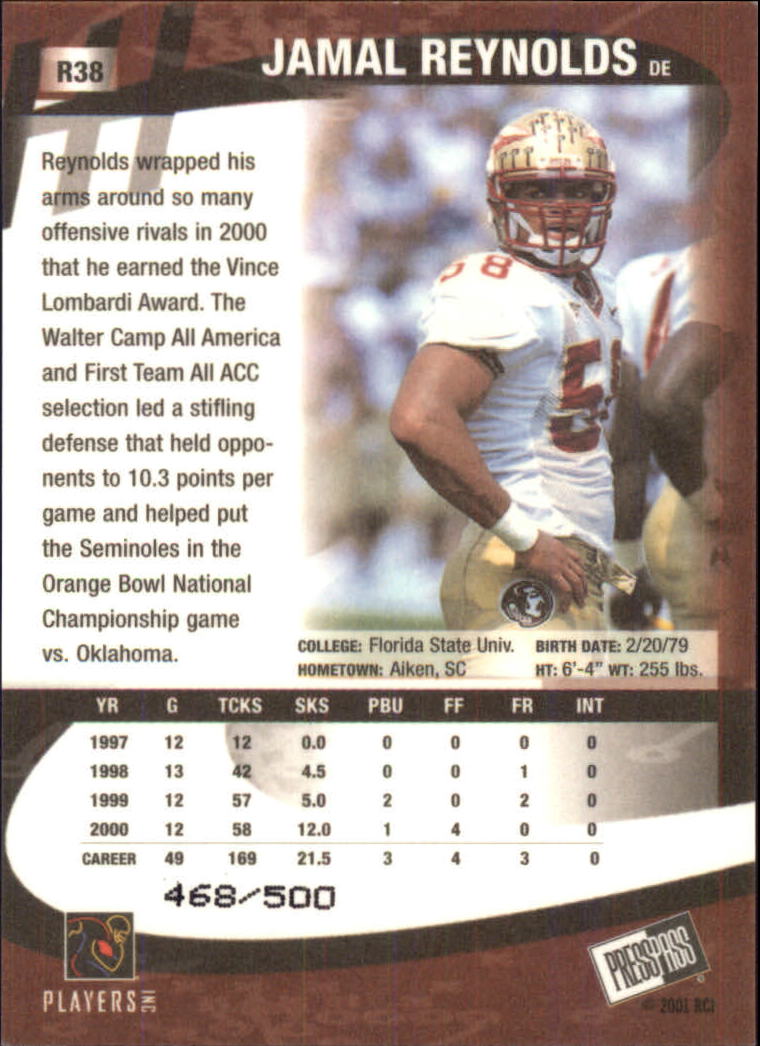 2001 Press Pass Football "Parallel" Cards - Picture 15 of 37