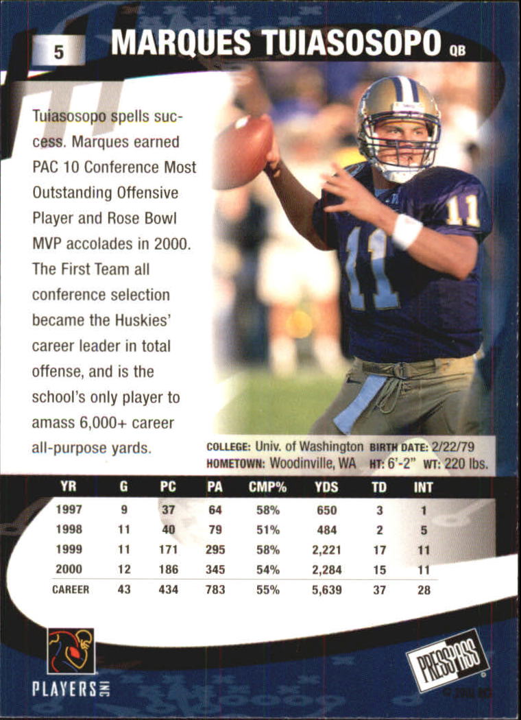 2001 Press Pass Football "Parallel" Cards - Picture 21 of 37