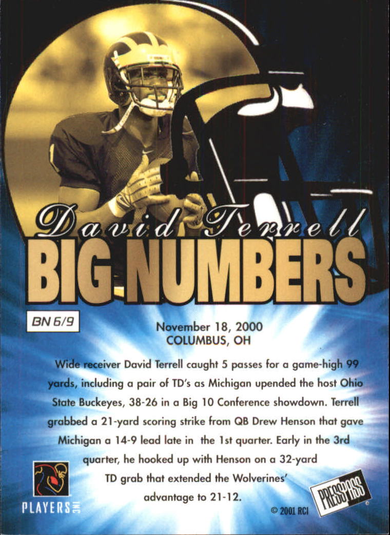 2001 Press Pass Football "Insert" Cards - Picture 3 of 59