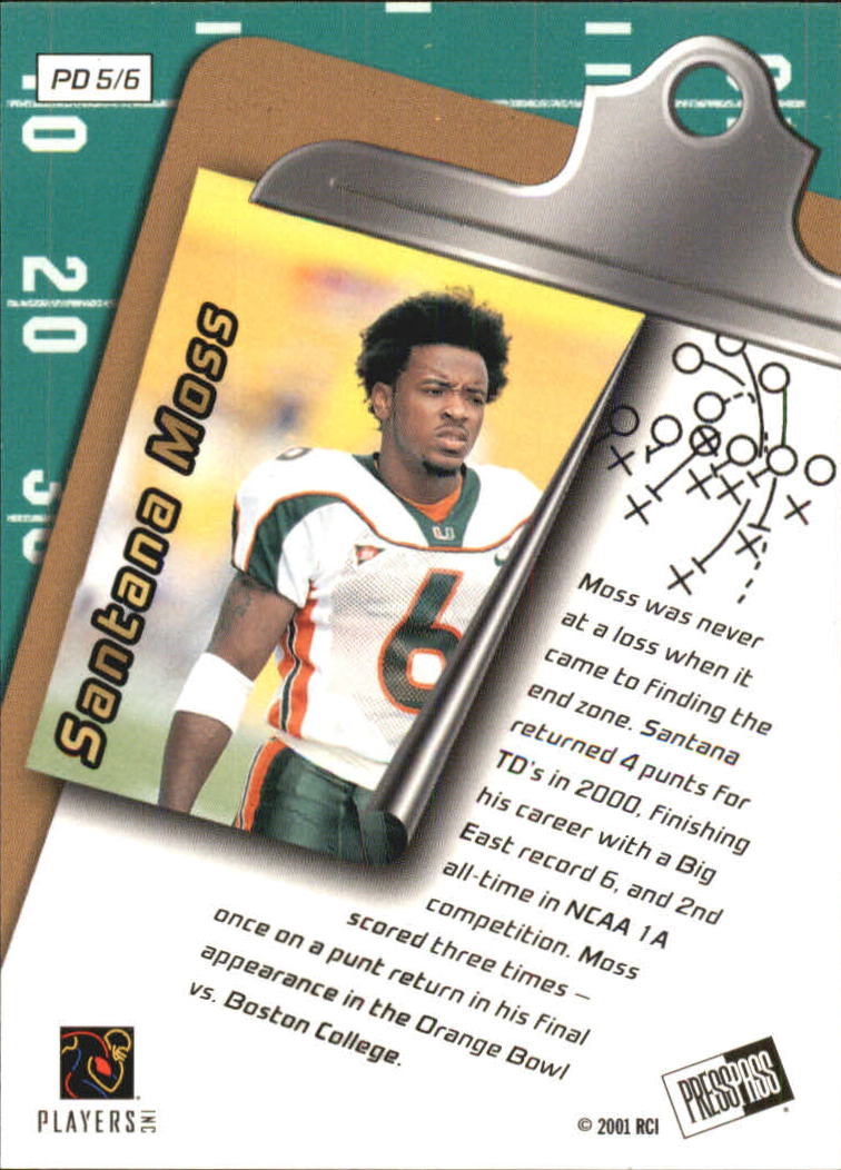 2001 Press Pass Football "Insert" Cards - Picture 47 of 59