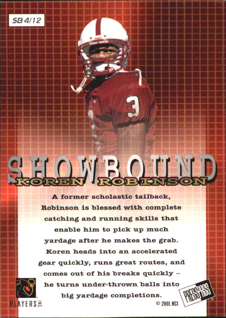 2001 Press Pass Football "Insert" Cards - Picture 51 of 59