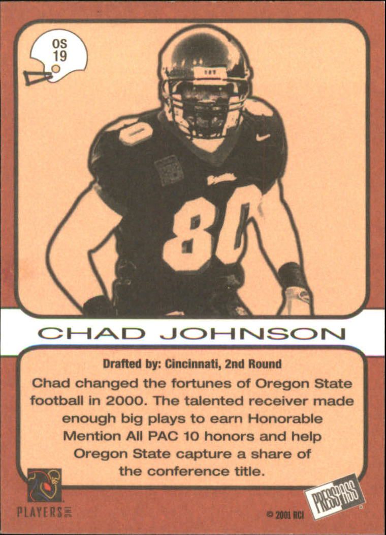 2001 Press Pass SE Old School #OS19 Chad Johnson back image