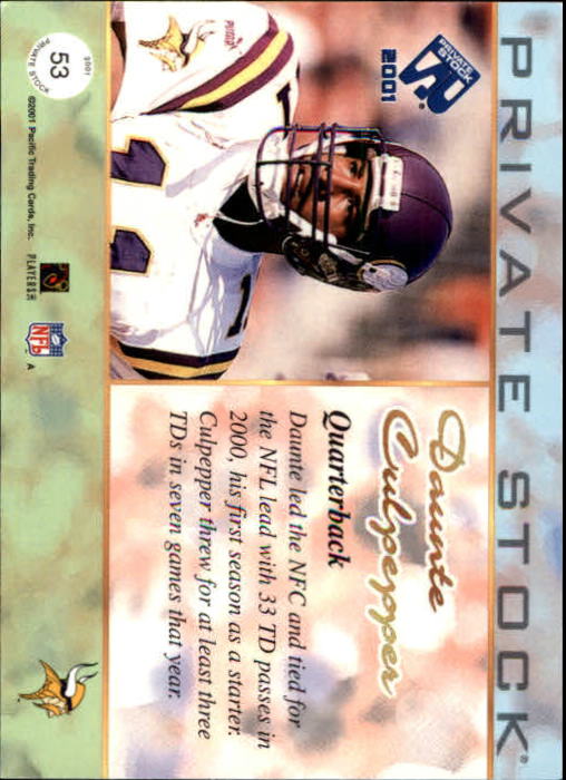 A5597- 2001 Private Stock Football Card #s 1-174 -You Pick- 15+ FREE US SHIP - Picture 103 of 196