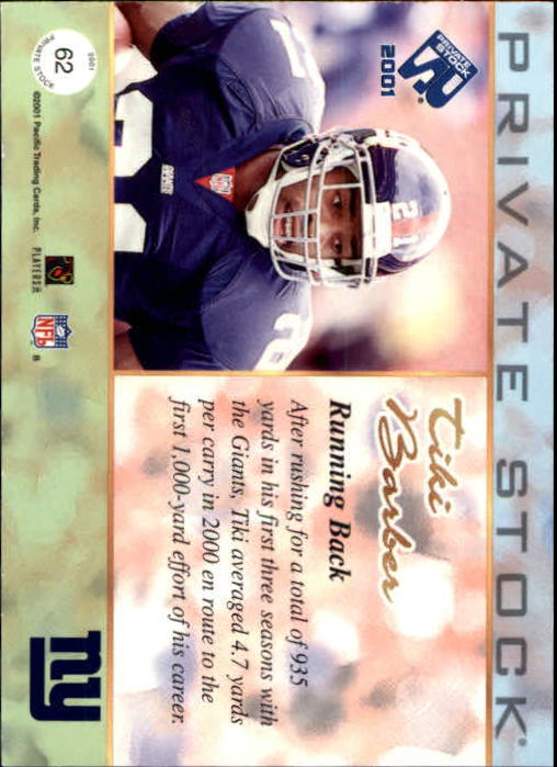 A5597- 2001 Private Stock Football Card #s 1-174 -You Pick- 15+ FREE US SHIP - Picture 121 of 196