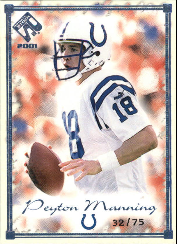 2001 Private Stock Blue Framed #41 Peyton Manning