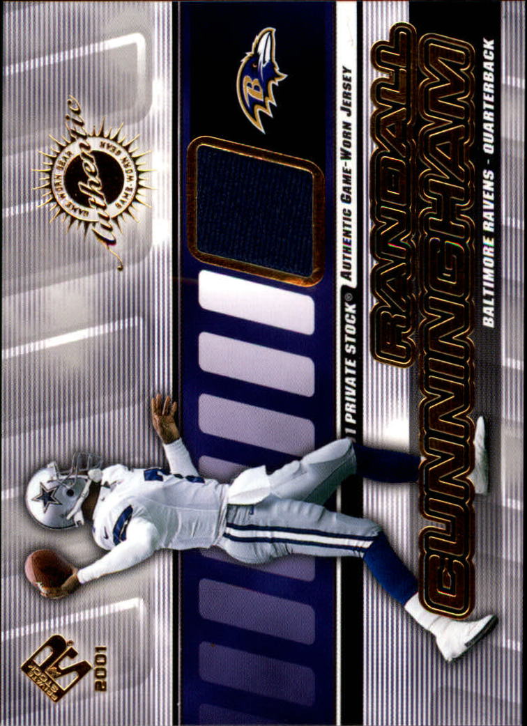 2001 Private Stock Game Worn Gear #8 Randall Cunningham