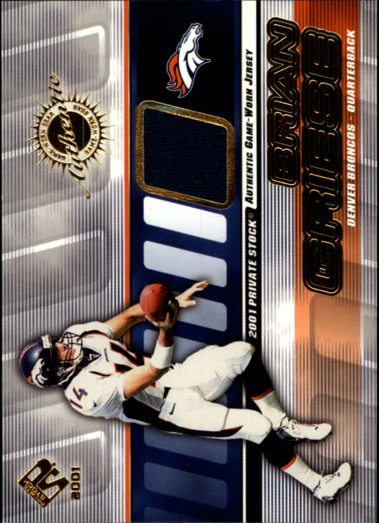 2001 Private Stock Game Worn Gear #50 Brian Griese