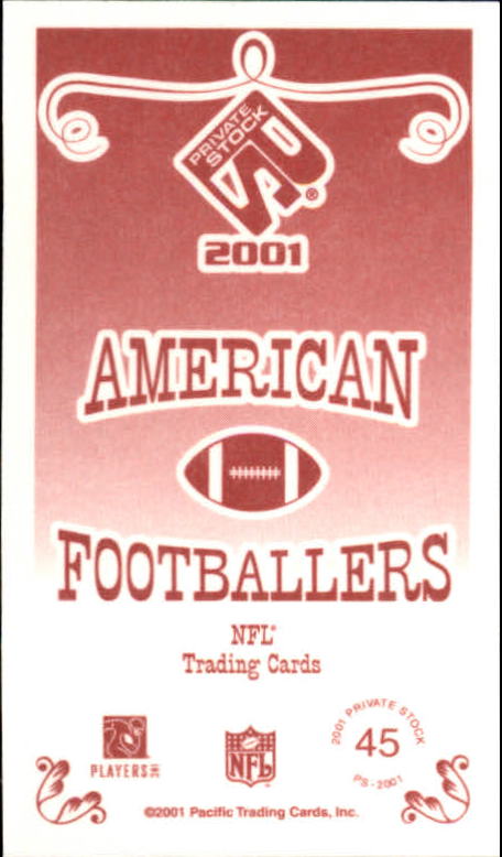 2001 Private Stock (Pacific) Football "Insert and Parallel" Cards - Picture 23 of 73