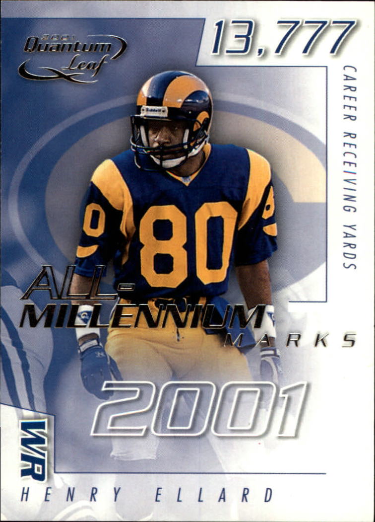 2001 Quantum Leaf All-Millennium Marks #AMAR13 Henry Ellard  #'d of 1000.