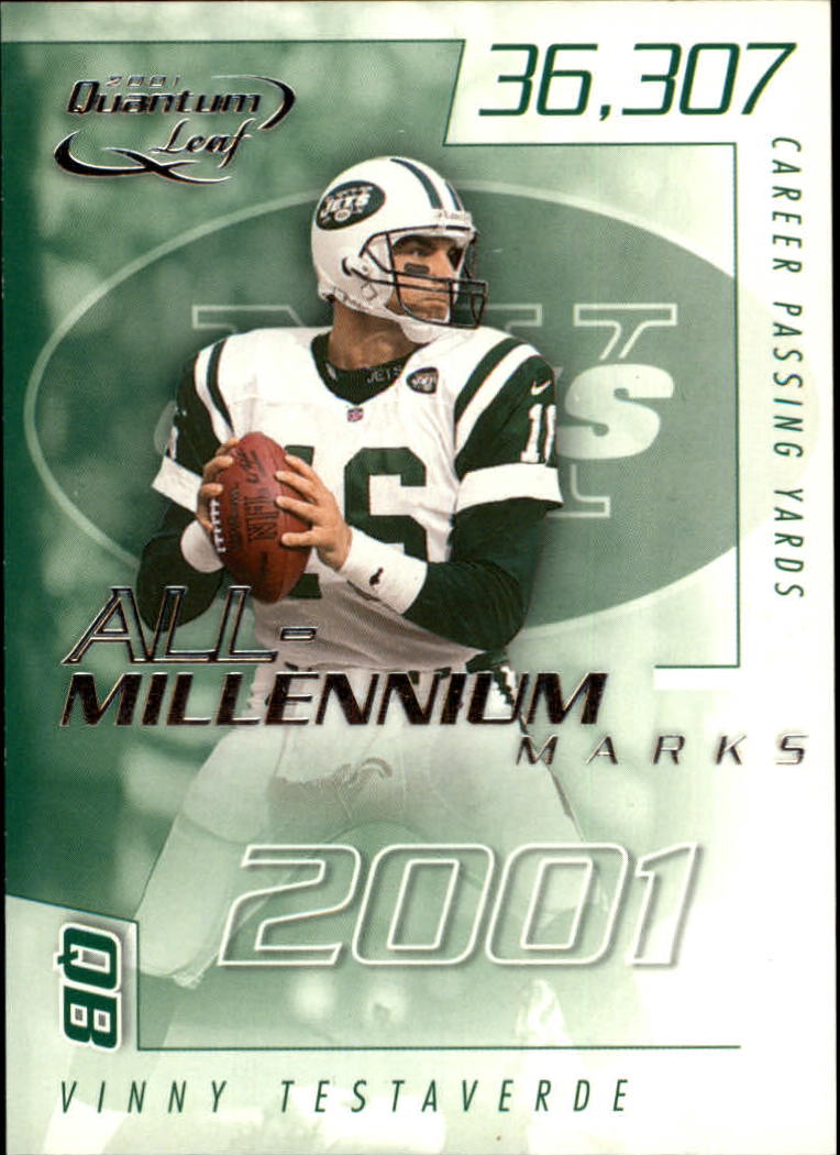 2001 Quantum Leaf All-Millennium Marks #AMAR30 Vinny Testaverde  #'d of 1000.