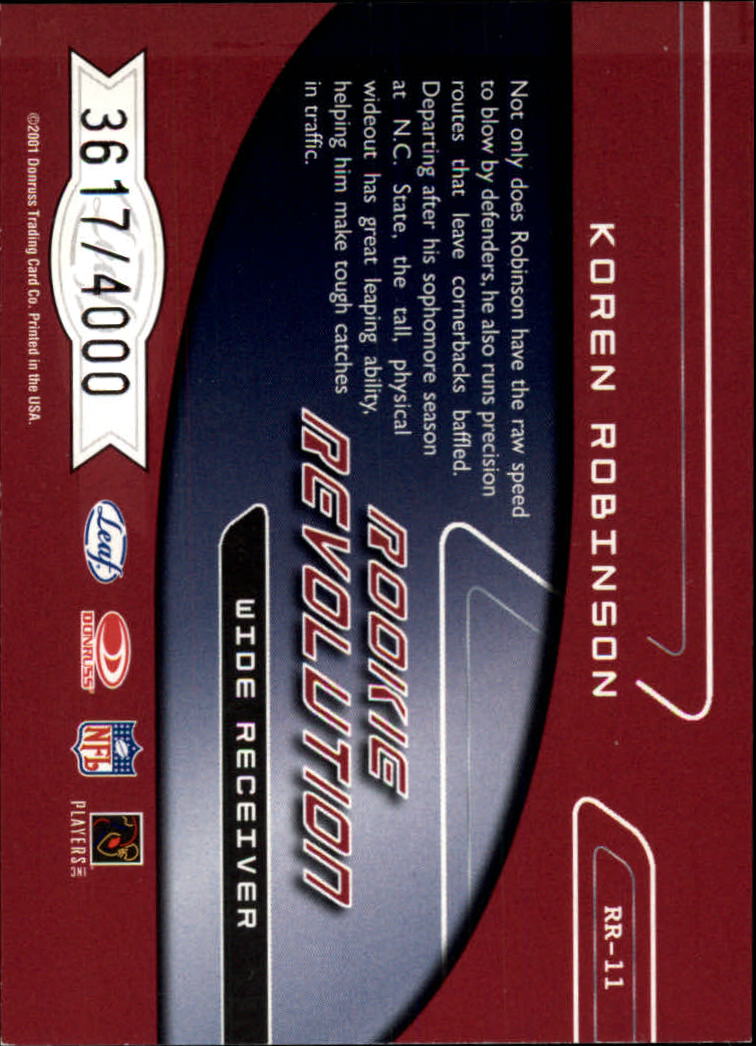2001 Quantum Leaf Football "Insert and Parallel" Cards - Picture 15 of 23