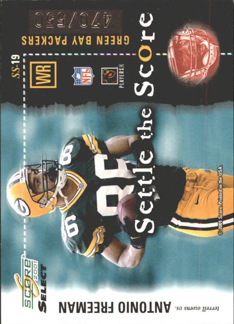 2001 Select Settle the Score #SS19 Terell Owens/Antonio Freeman back image