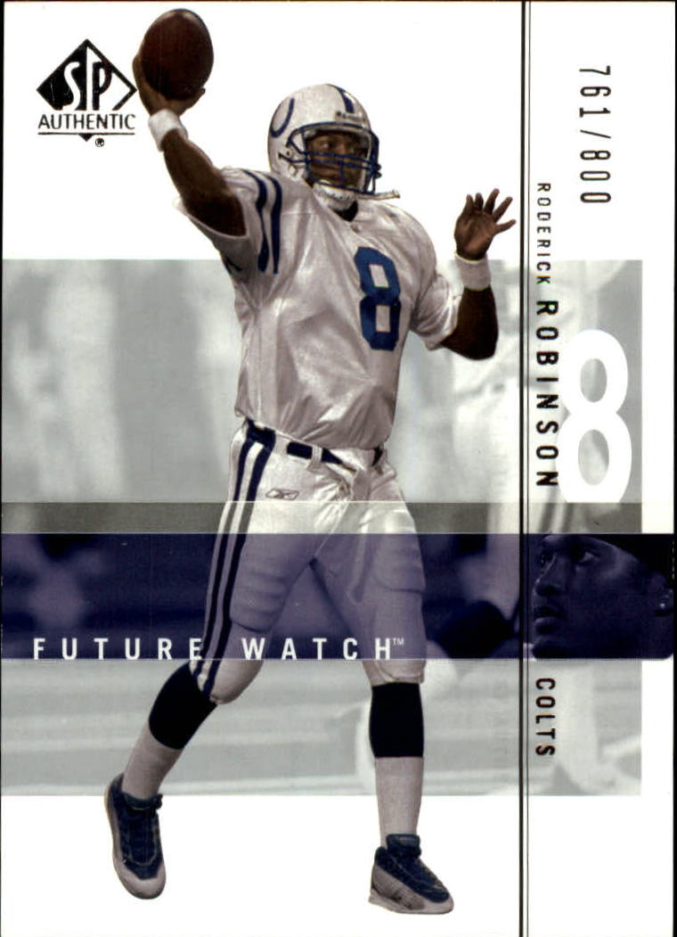 2001 SP Authentic #161 Roderick Robinson RC