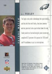 2001 SP Authentic #169 A.J. Feeley RC back image