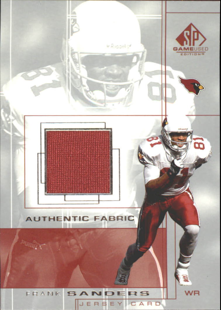2001 SP Game Used Edition Authentic Fabric #FS Frank Sanders