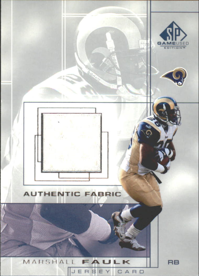 2001 SP Game Used Edition Authentic Fabric #MF Marshall Faulk
