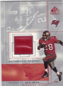 2001 SP Game Used Edition Authentic Fabric #WD Warrick Dunn