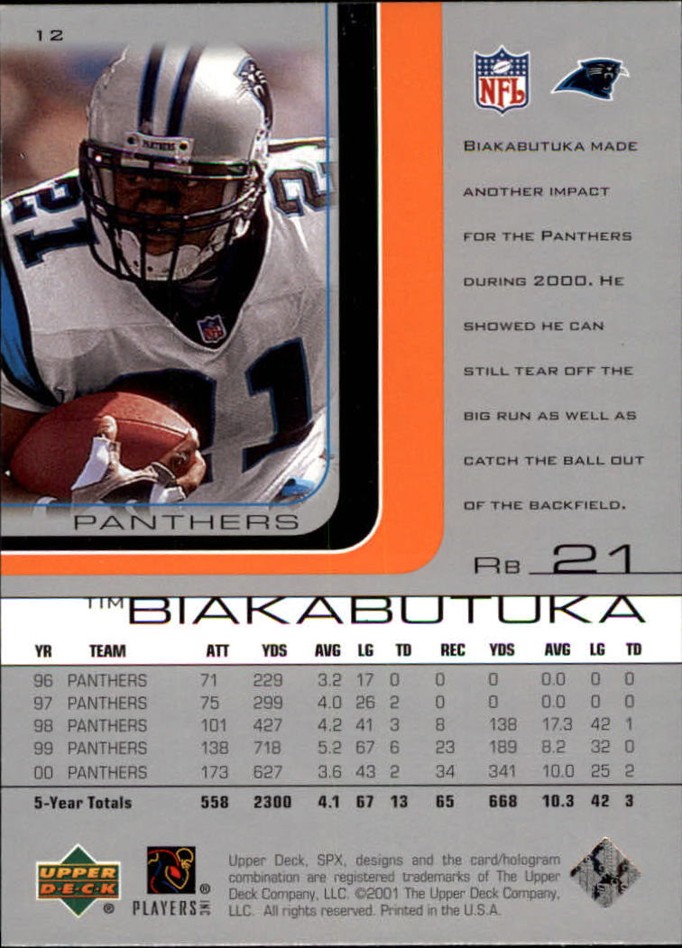 A9691- 2001 SPx Football Card #s 1-133 +Rookies -You Pick- 15+ FREE US SHIP - Picture 25 of 163