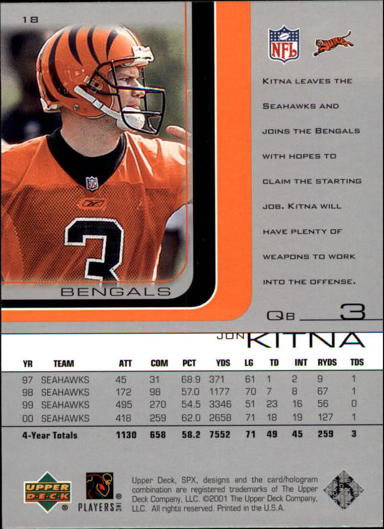 A9691- 2001 SPx Football Card #s 1-133 +Rookies -You Pick- 15+ FREE US SHIP - Picture 37 of 163