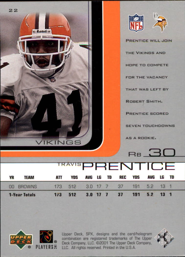 A9691- 2001 SPx Football Card #s 1-133 +Rookies -You Pick- 15+ FREE US SHIP - Picture 43 of 163
