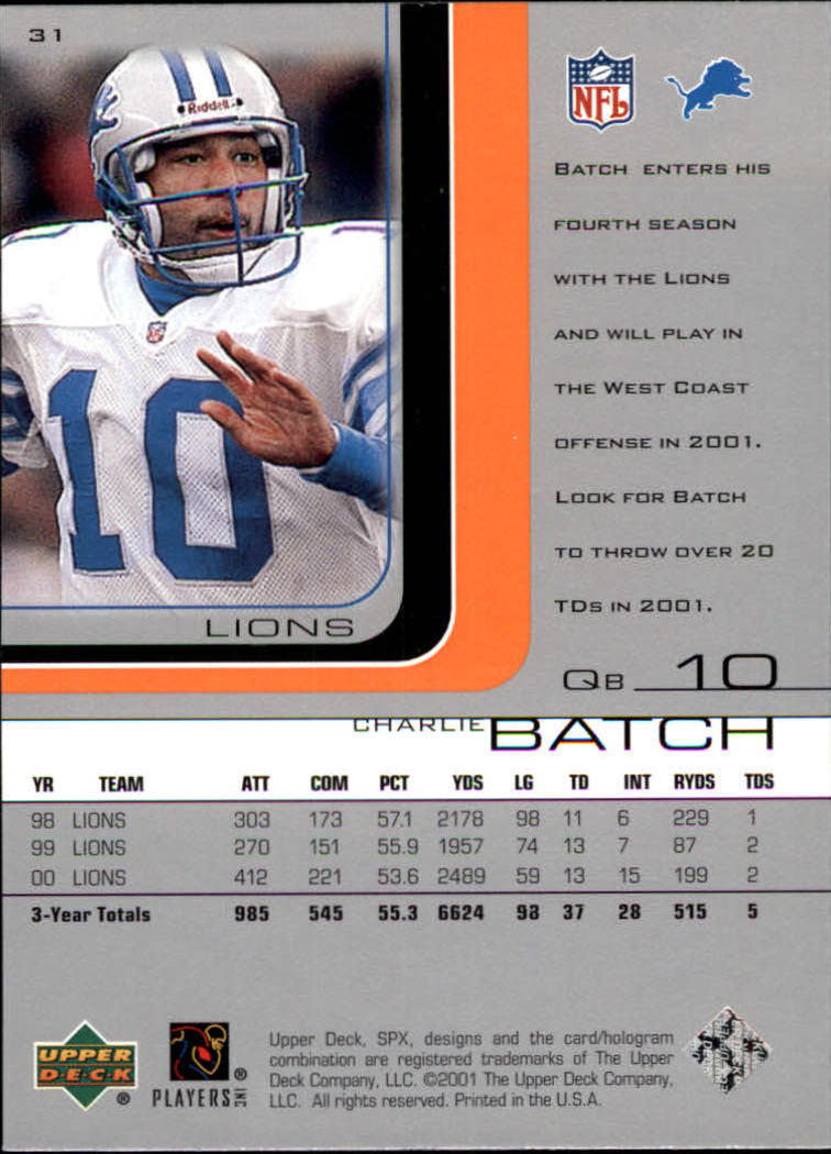 A9691- 2001 SPx Football Card #s 1-133 +Rookies -You Pick- 15+ FREE US SHIP - Picture 59 of 163