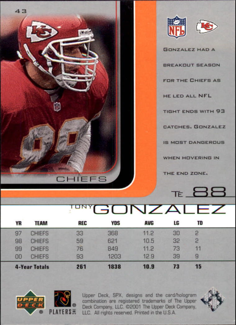 A9691- 2001 SPx Football Card #s 1-133 +Rookies -You Pick- 15+ FREE US SHIP - Picture 77 of 163
