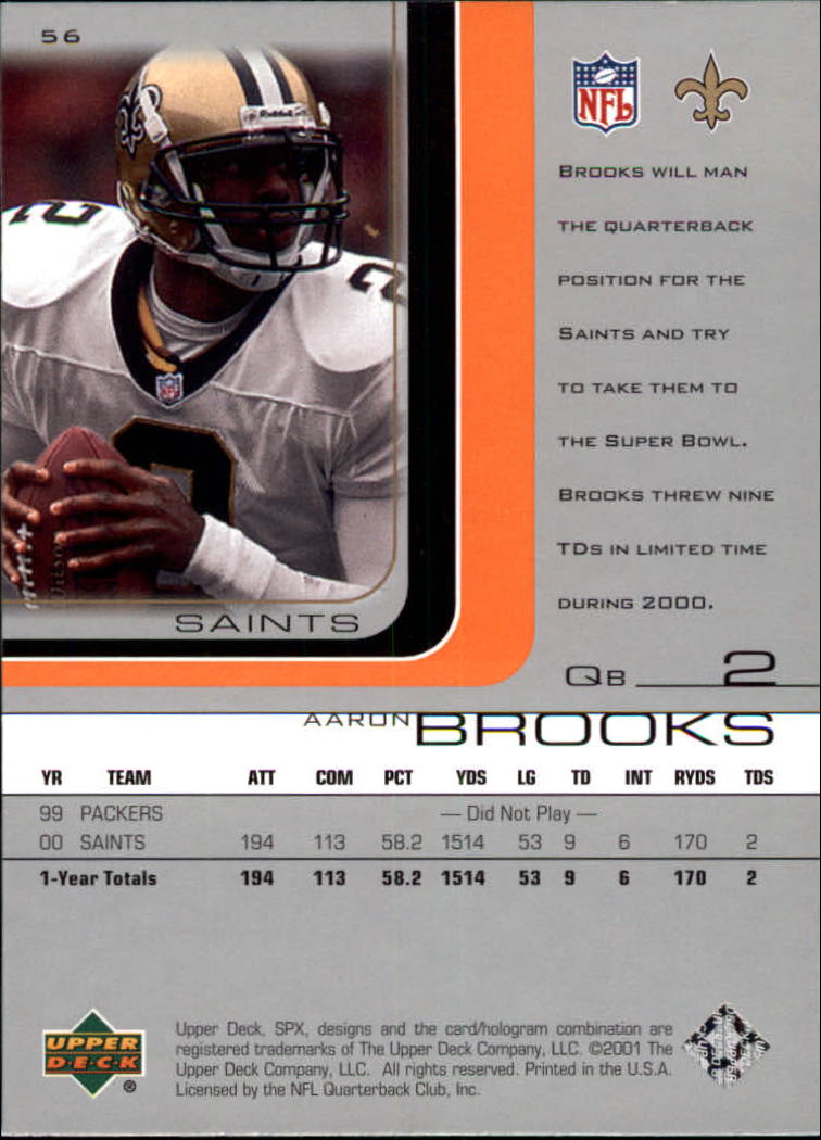 A9691- 2001 SPx Football Card #s 1-133 +Rookies -You Pick- 15+ FREE US SHIP - Picture 99 of 163