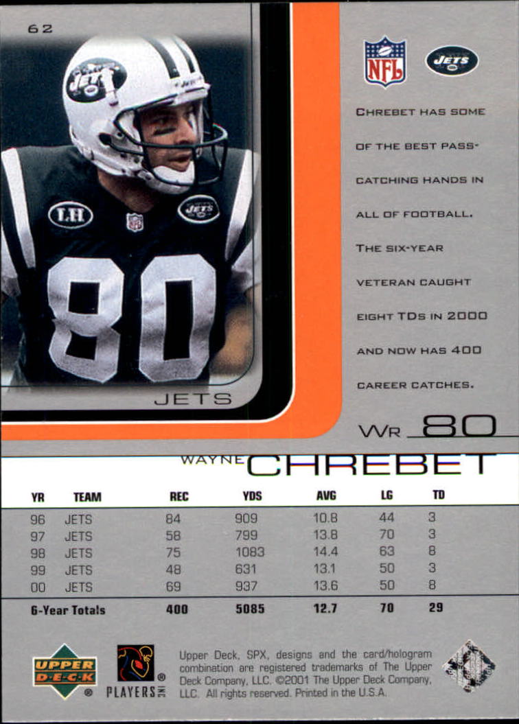 A9691- 2001 SPx Football Card #s 1-133 +Rookies -You Pick- 15+ FREE US SHIP - Picture 111 of 163