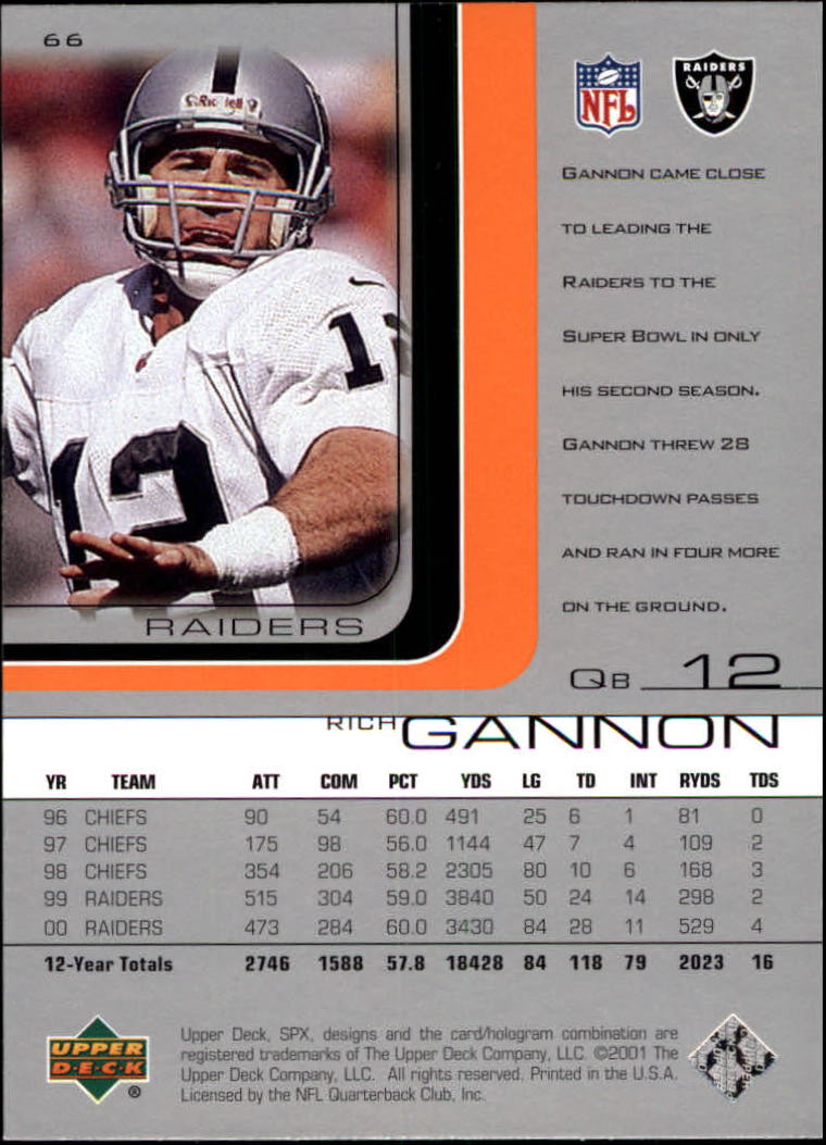A9691- 2001 SPx Football Card #s 1-133 +Rookies -You Pick- 15+ FREE US SHIP - Picture 119 of 163