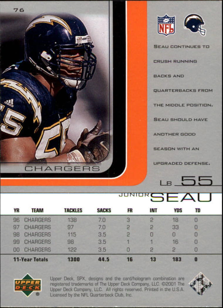 A9691- 2001 SPx Football Card #s 1-133 +Rookies -You Pick- 15+ FREE US SHIP - Picture 135 of 163