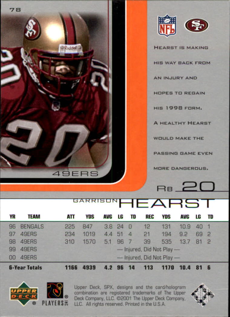 A9691- 2001 SPx Football Card #s 1-133 +Rookies -You Pick- 15+ FREE US SHIP - Picture 137 of 163