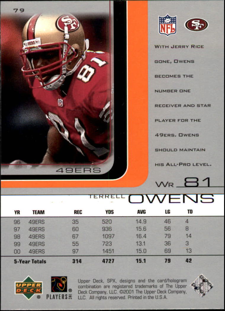A9691- 2001 SPx Football Card #s 1-133 +Rookies -You Pick- 15+ FREE US SHIP - Picture 139 of 163