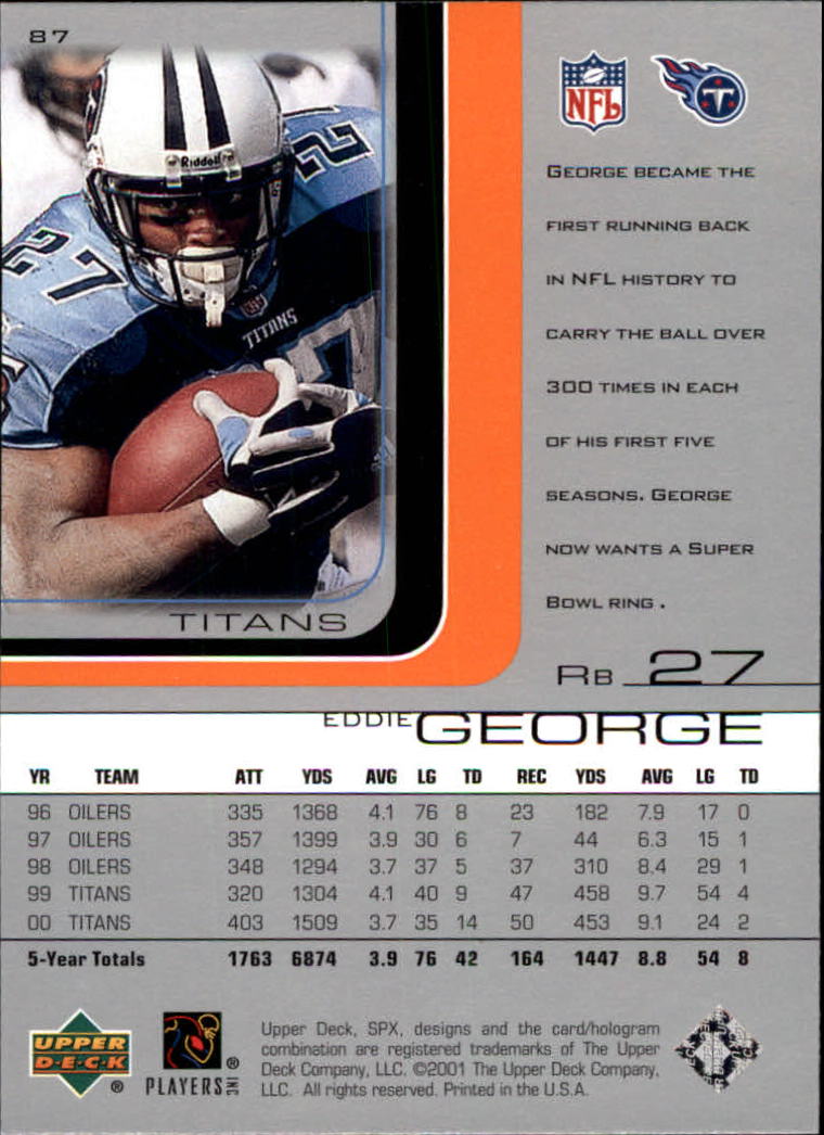 A9691- 2001 SPx Football Card #s 1-133 +Rookies -You Pick- 15+ FREE US SHIP - Picture 155 of 163