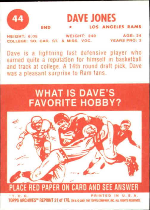 2001 Topps Archives Football Singles - You Choose - Picture 31 of 196