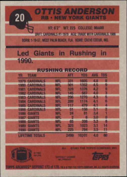 A5203- 2001 Topps Archives FB #s 1-178 +Inserts -You Pick- 15+ FREE US SHIP - Picture 26 of 68