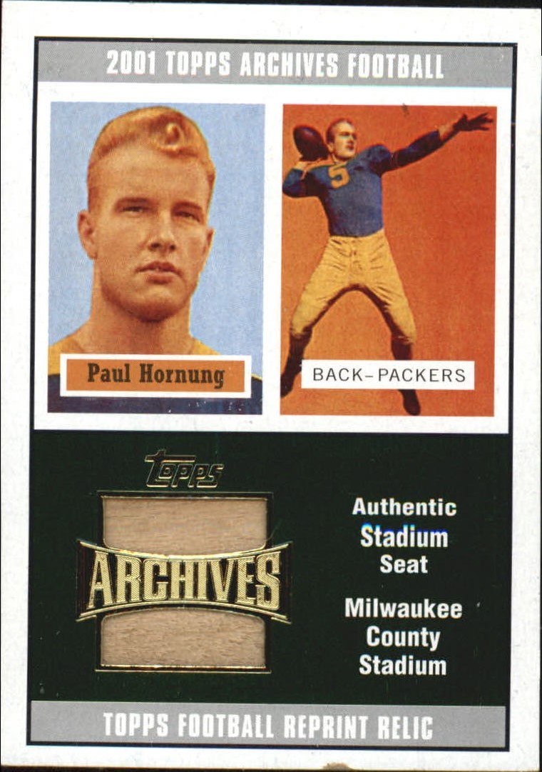 2001 Topps Archives Relic Seats #ASPH Paul Hornung