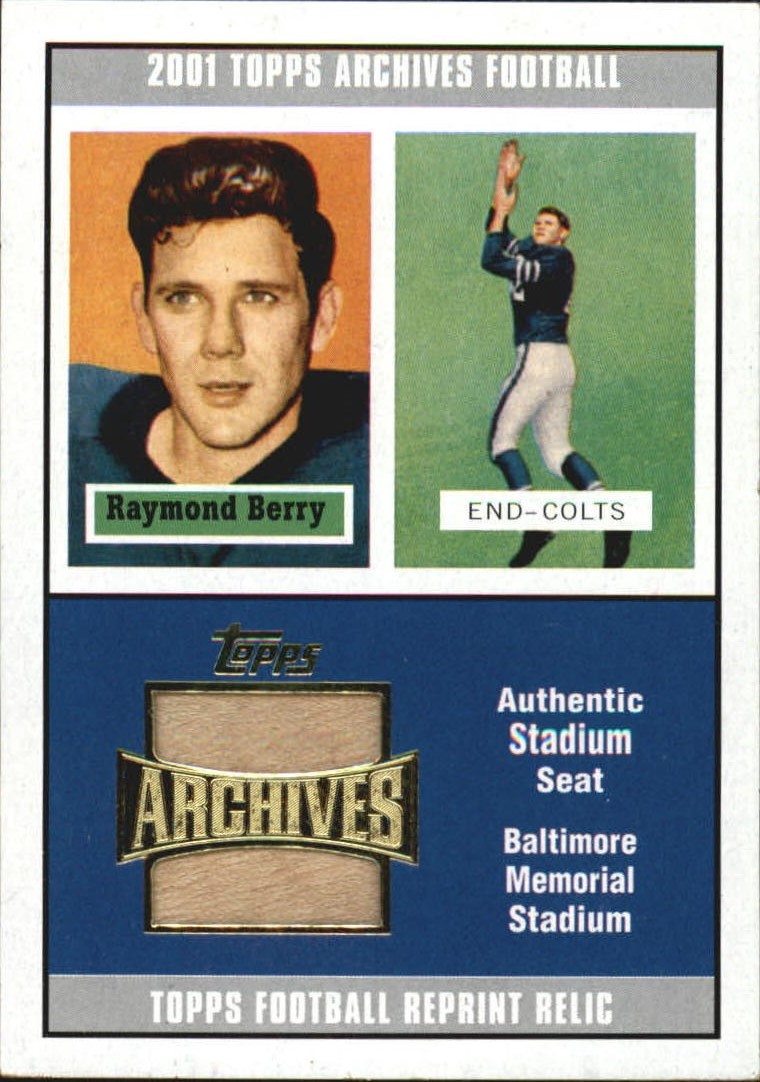 2001 Topps Archives Relic Seats #ASRB Raymond Berry