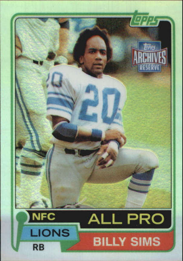 2001 Topps Archives Reserve #9 Billy Sims 81