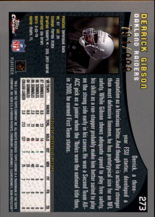 A9106- 2001 Topps Chrome Football Card #s 221-320 -You Pick- 15+ FREE US SHIP - Picture 83 of 173