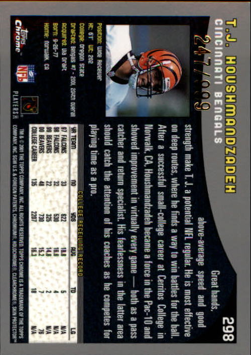 A9106- 2001 Topps Chrome Football Card #s 221-320 -You Pick- 15+ FREE US SHIP - Picture 129 of 173